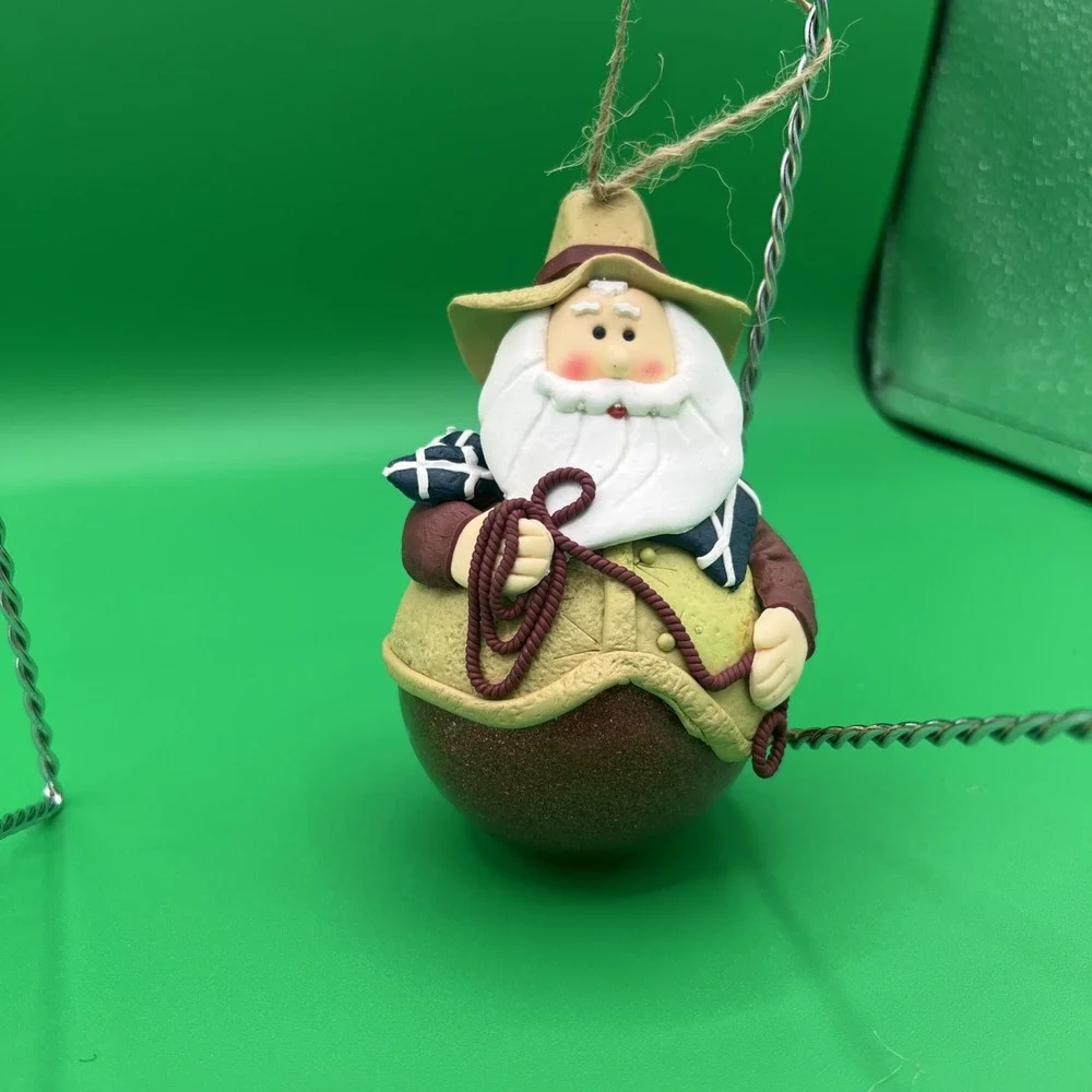 Cowboy Santa Claus Round up Christmas Ornaments 5